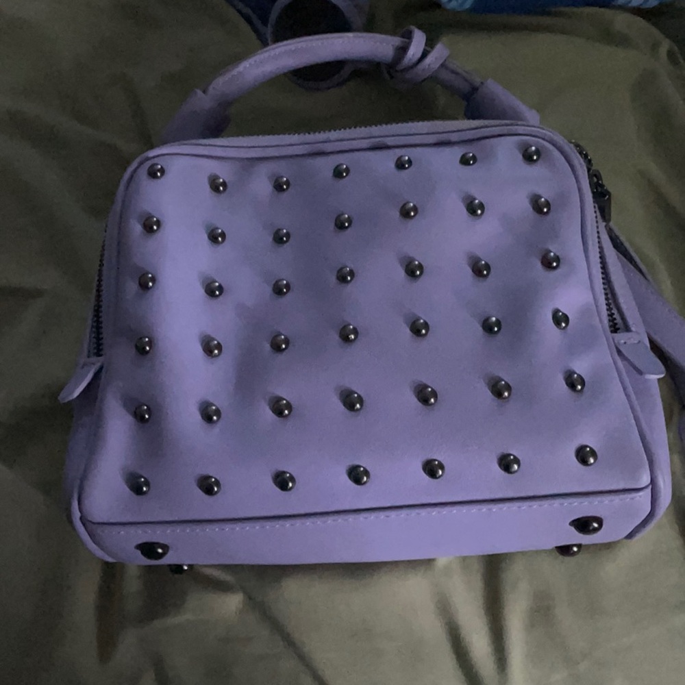 Purple hand bag